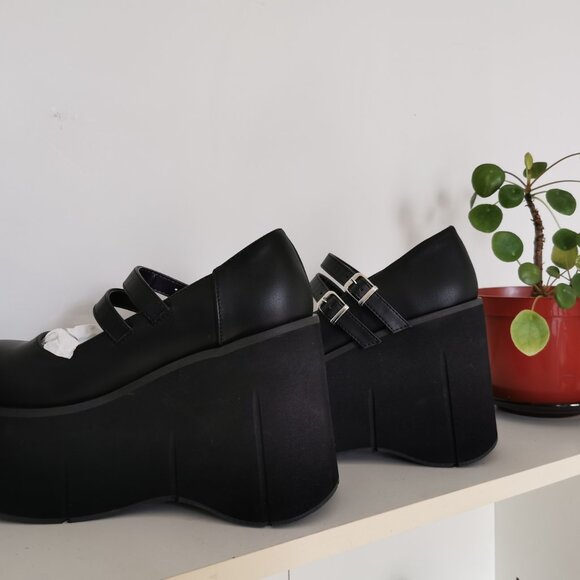 Demonia ''Kera-08'', Women 7, Black Vegan Leather - Picture 4 of 5